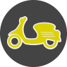 im Icon abgebildet ist ein Mofa