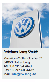 Das Bild zeigt das Logo von "Volkswagen" als Partner
